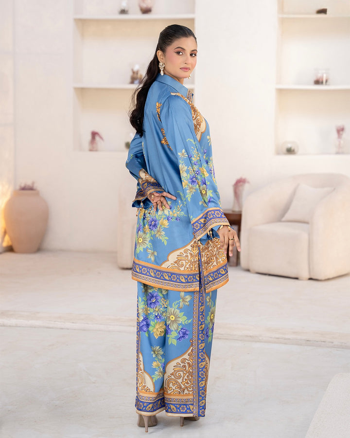 ZC03- SILK PRINT CO-ORD 2 PIECE SUT