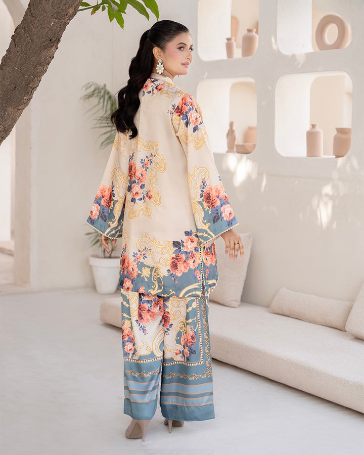 ZC04- SILK PRINT CO-ORD 2 PIECE SUT