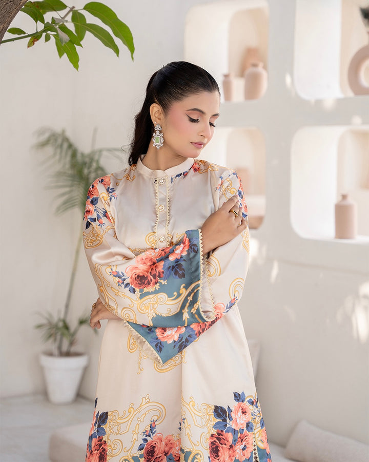 ZC04- SILK PRINT CO-ORD 2 PIECE SUT