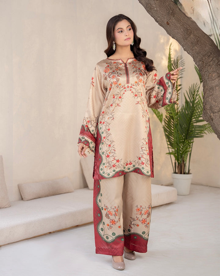 ZC05- SILK PRINT CO-ORD 2 PIECE SUT