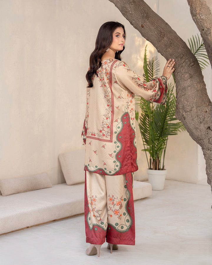 ZC05- SILK PRINT CO-ORD 2 PIECE SUT