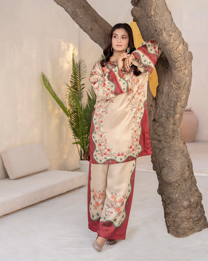 ZC05- SILK PRINT CO-ORD 2 PIECE SUT