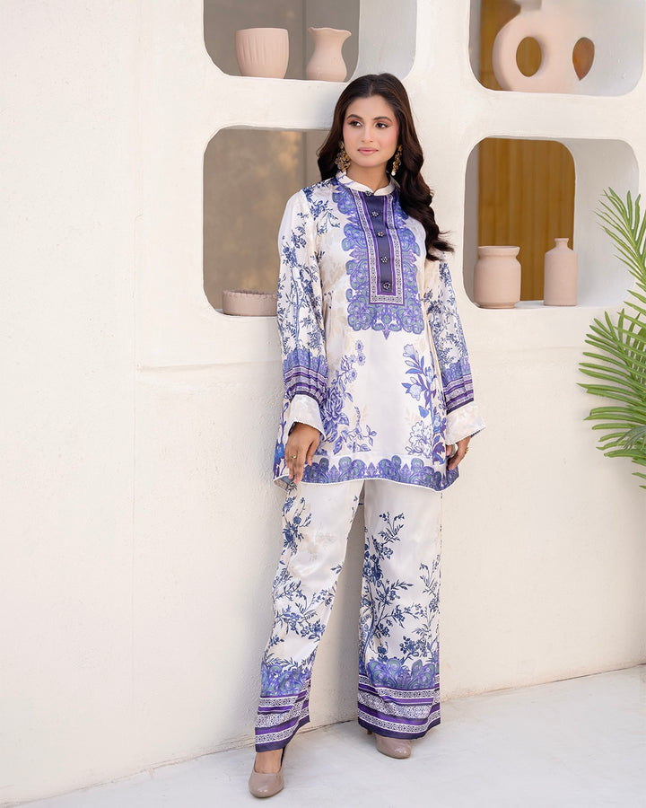 ZC06- SILK PRINT CO-ORD 2 PIECE SUT