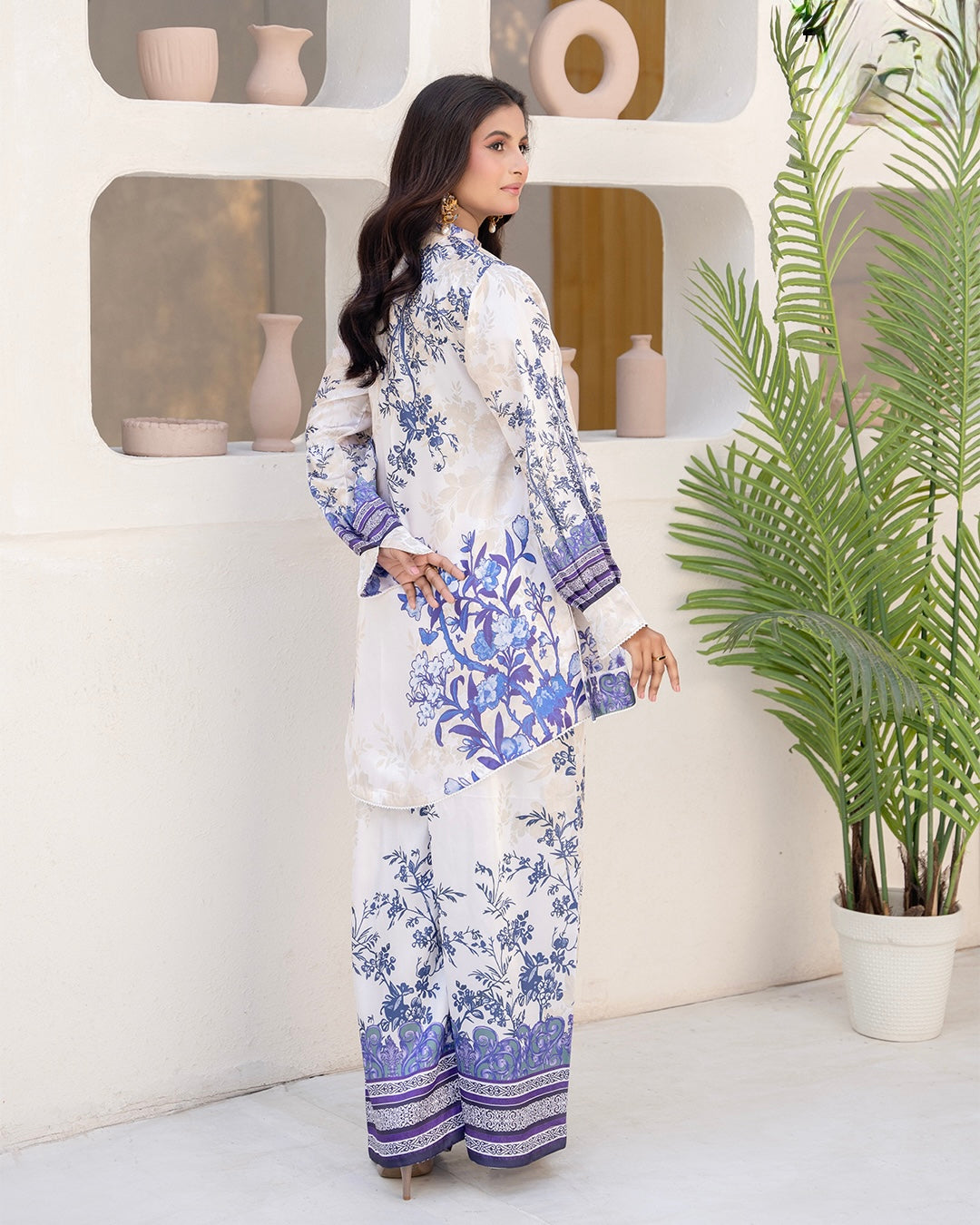 ZC06- SILK PRINT CO-ORD 2 PIECE SUT