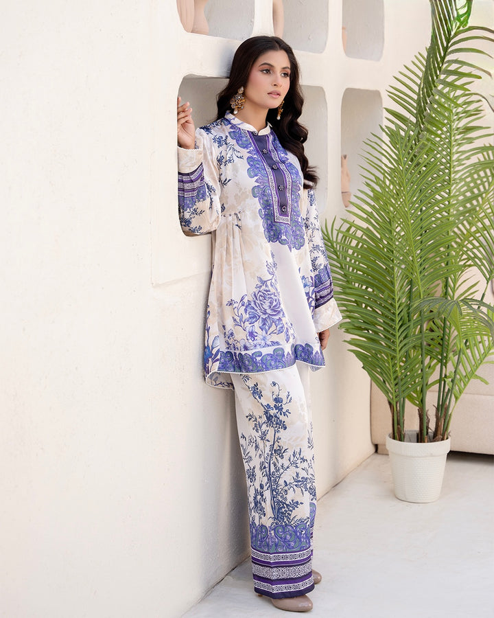 ZC06- SILK PRINT CO-ORD 2 PIECE SUT