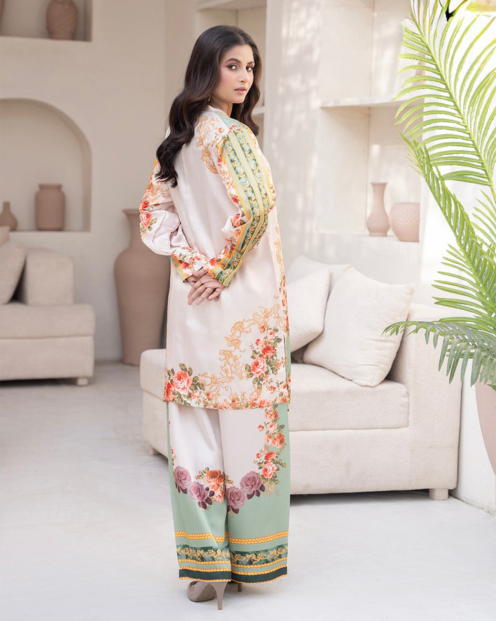 ZC08- SILK PRINT CO-ORD 2 PIECE SUT