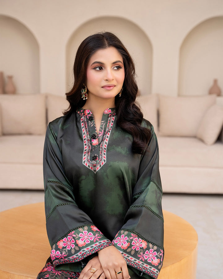 ZC10- SILK PRINT CO-ORD 2 PIECE SUT