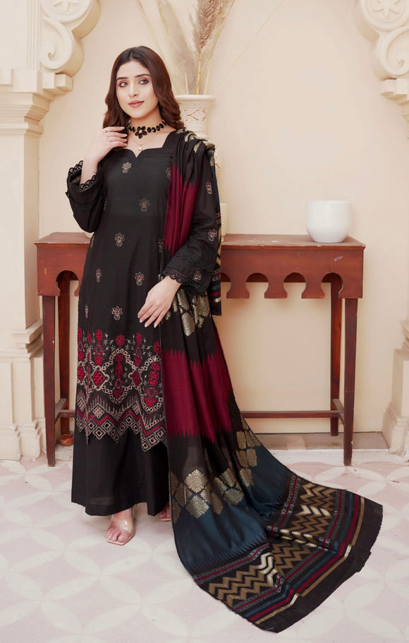 RANGOLI EMBROIDERED LAWN 3 PIECE SUIT RNV01