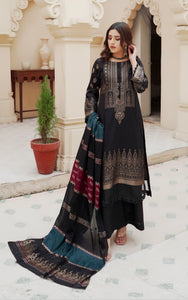 SADA-E-BAHAR JACQUARD BROSHA LAWN 3 PIECE SUIT SB04