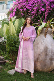 NOOR LUXURY CHIKANKARI LAWN'24 D9-A Pink ombré Colour Block