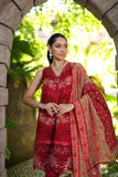 NOOR LUXURY CHIKANKARI LAWN'24 D12-A Red