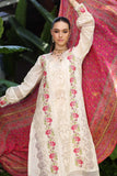 NOOR LUXURY CHIKANKARI LAWN'24 D12-B Cream Laser