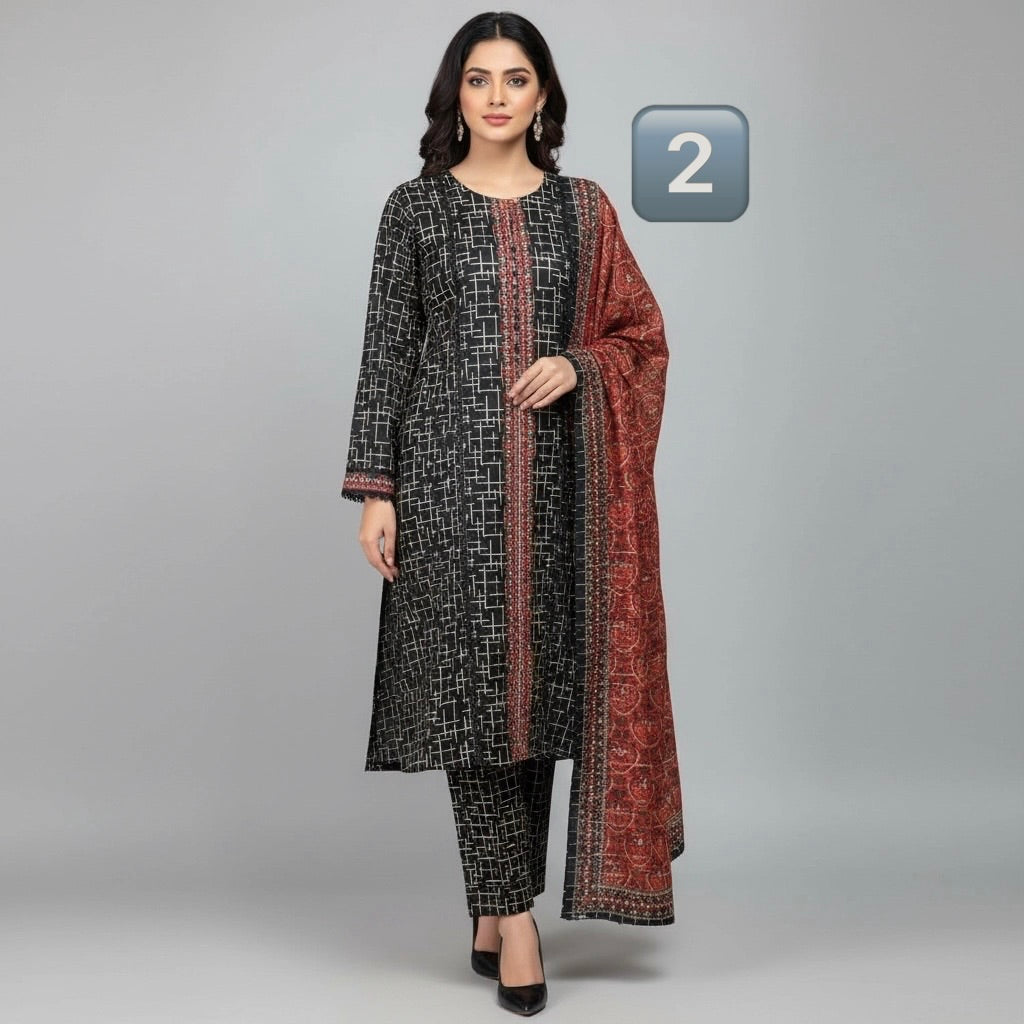 Lp02 - COTTON PRINT 3 PIECE SUIT
