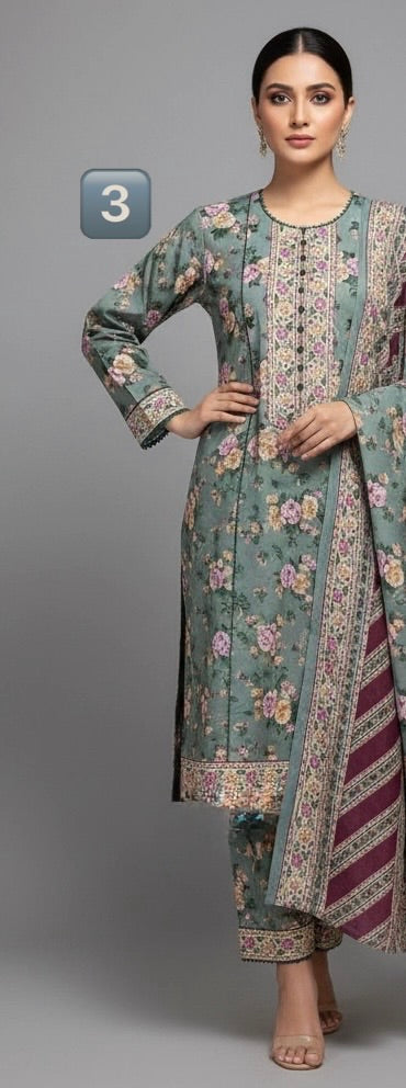 Lp03 - COTTON PRINT 3 PIECE SUIT