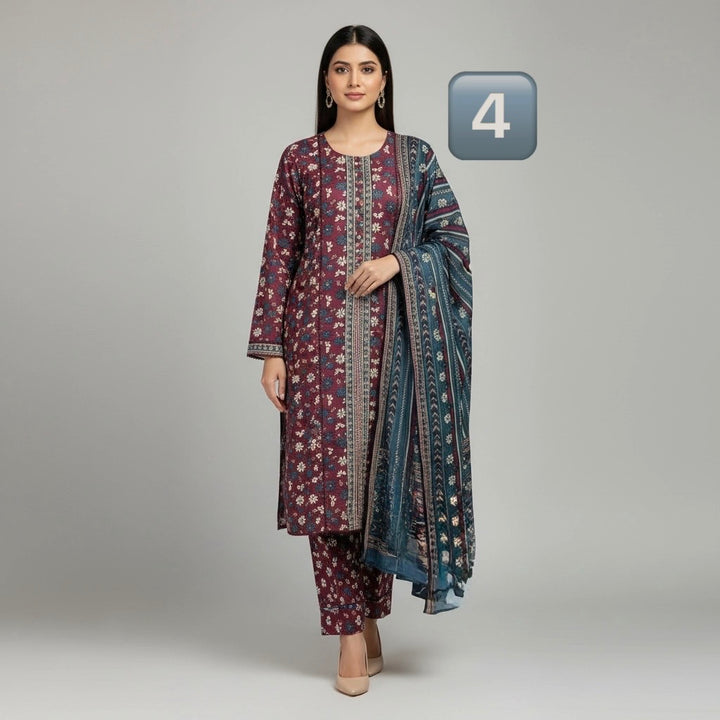 LP04 - COTTON PRINT 3 PIECE SUIT
