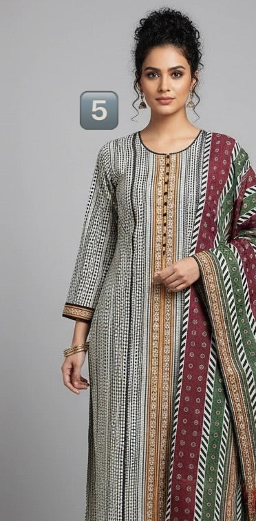 LP05 - COTTON PRINT 3 PIECE SUIT