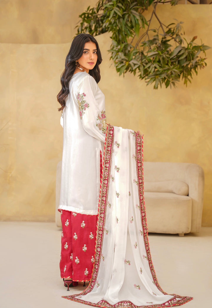 335A- Embroidered Silk 3 Piece Suit