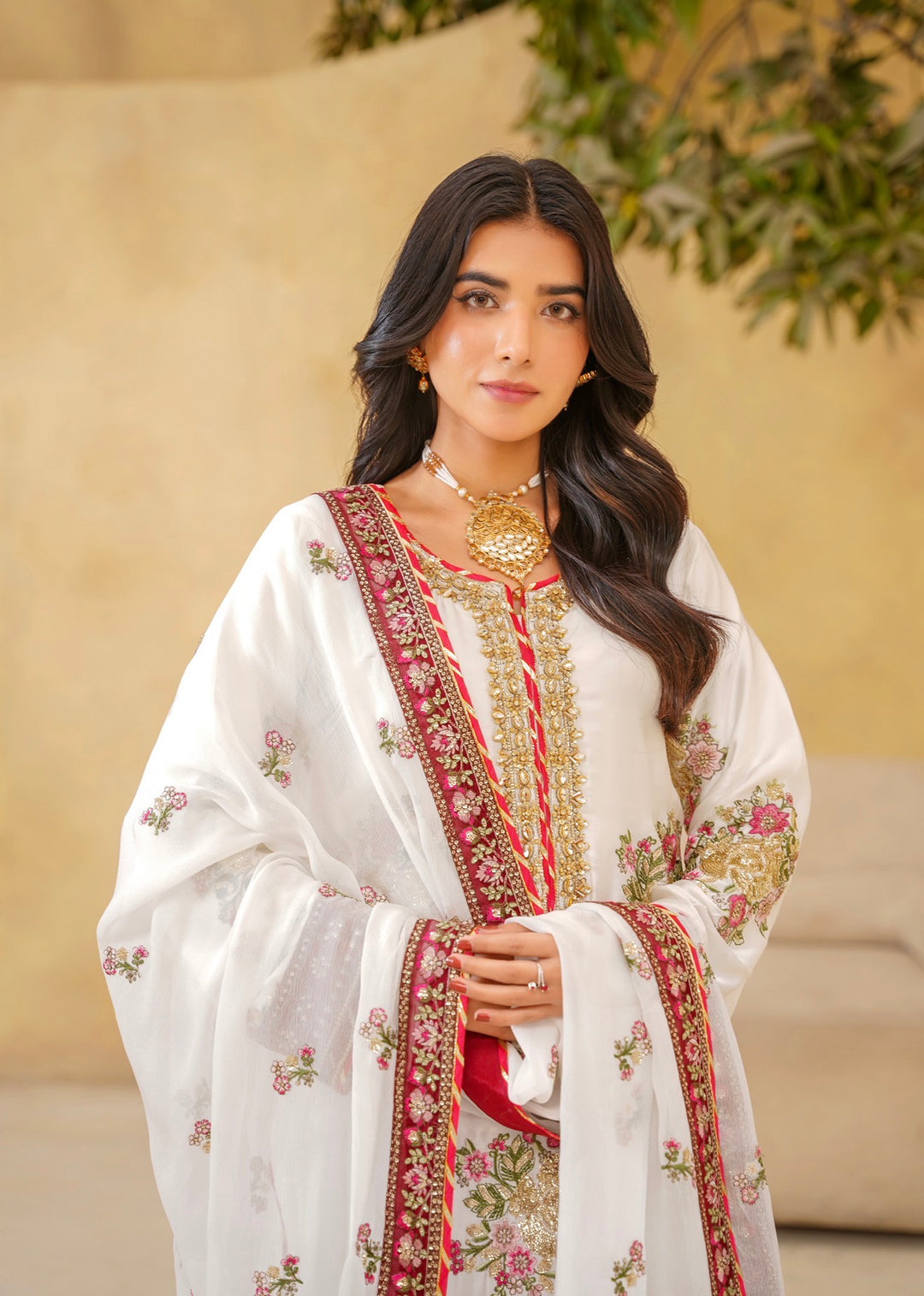 335A- Embroidered Silk 3 Piece Suit