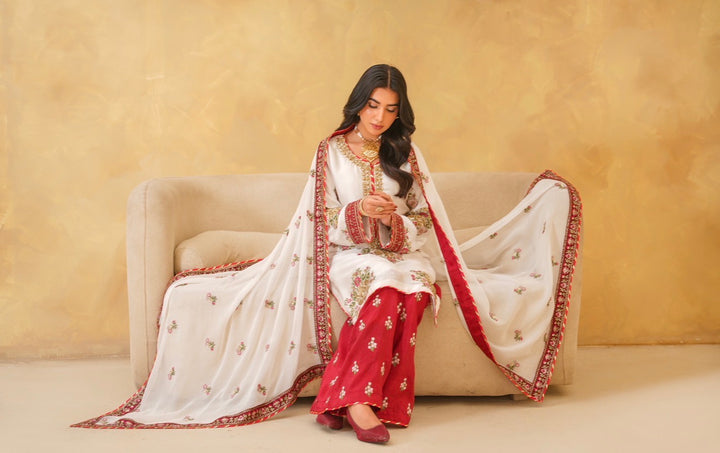335A- Embroidered Silk 3 Piece Suit