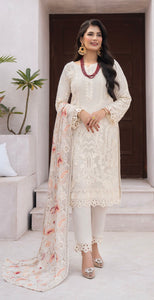 EMBROIDERED CHIFFON 3 PIECE SUIT ADA WORK NM1205