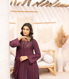 EMBROIDERED CHIFFON 3 PIECE SUIT ADA WORK NM1216B