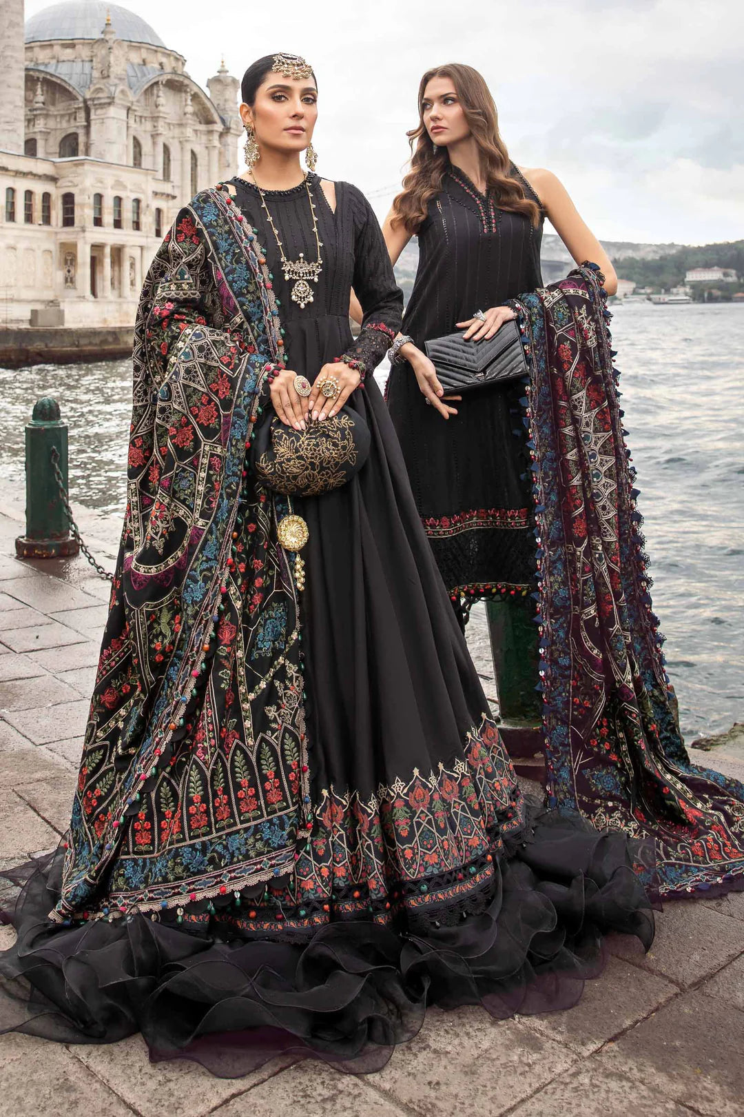 MARIA. B. LINEN READY TO WEAR BLACK DL-1101