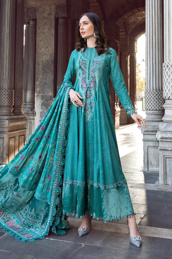 MARIA. B. LINEN READY TO WEAR TEAL DL-1105