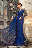 MARIA. B. Unstitched MBROIDERED | Cobalt Blue BD-2704 D4