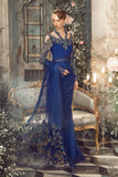 MARIA. B. Unstitched MBROIDERED | Cobalt Blue BD-2704 D4