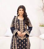 EMBROIDERED CHIFFON 3 PIECE SUIT ADA WORK NM1225