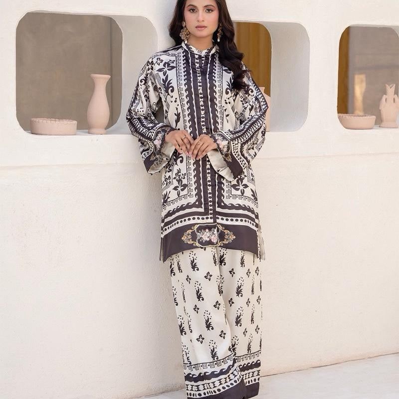 Zc07- SHAMOZ SILK PRINT CO-ORD 2 PIECE