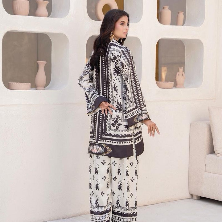 Zc07- SHAMOZ SILK PRINT CO-ORD 2 PIECE