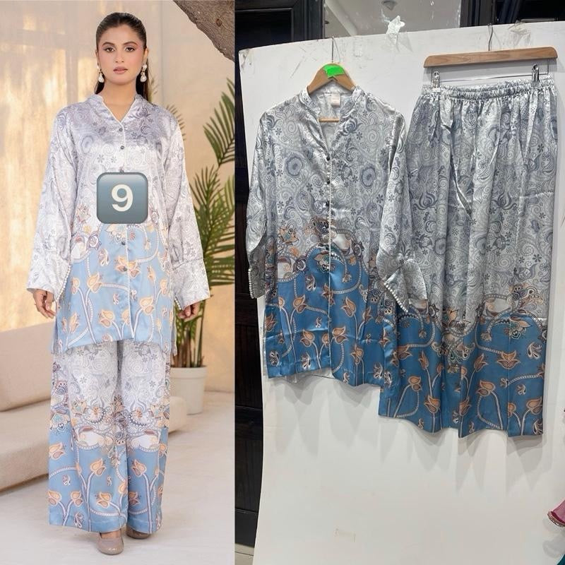 Zc09- SHAMOZ SILK PRINT CO-ORD 2 PIECE