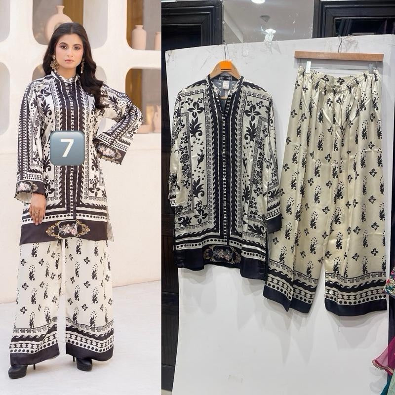 Zc07- SHAMOZ SILK PRINT CO-ORD 2 PIECE