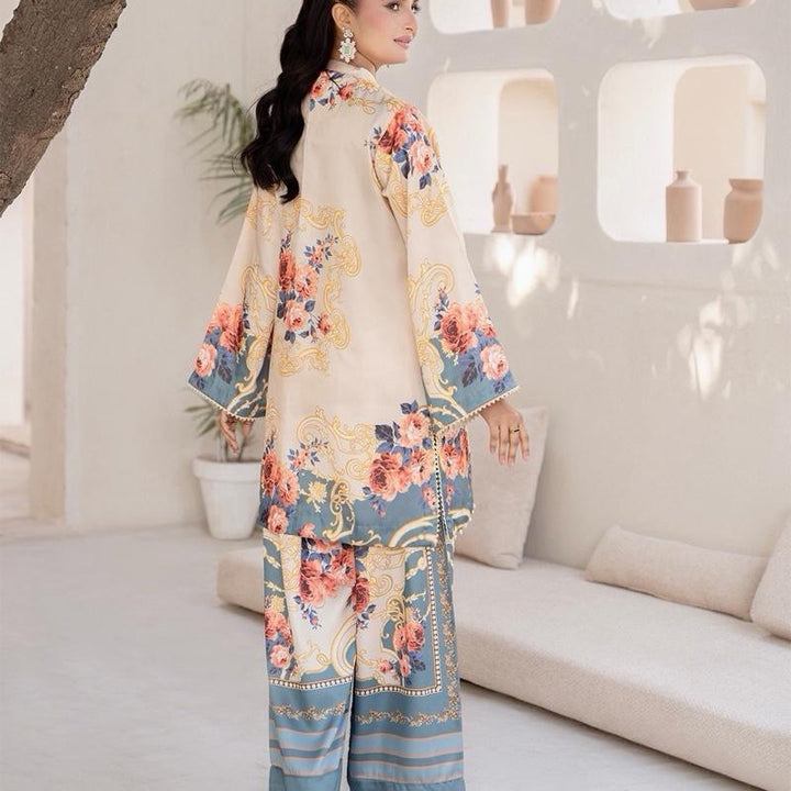 Zc04- SHAMOZ SILK PRINT CO-ORD 2 PIECE