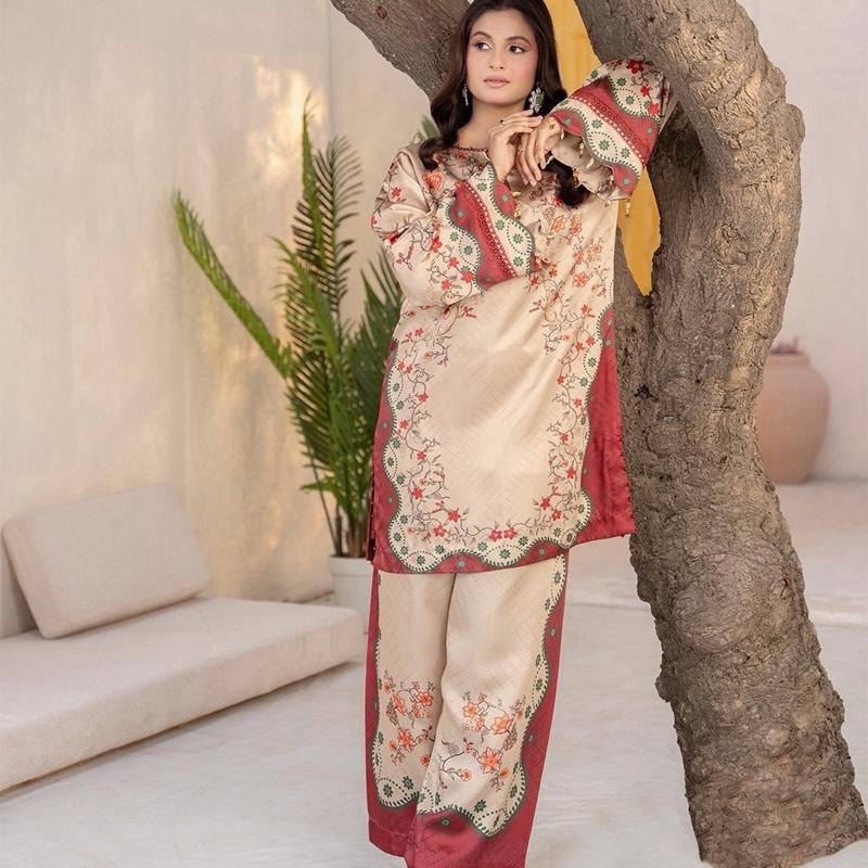 Zc05- SHAMOZ SILK PRINT CO-ORD 2 PIECE