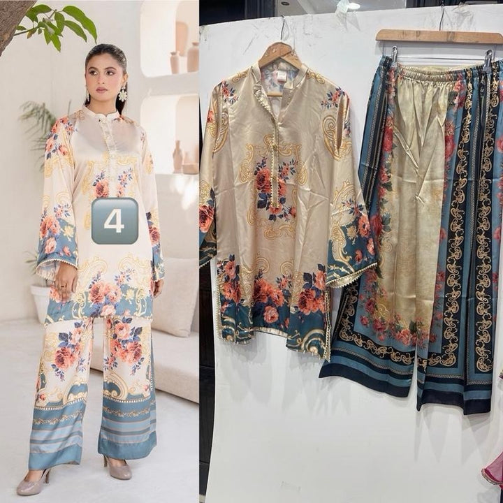 Zc04- SHAMOZ SILK PRINT CO-ORD 2 PIECE