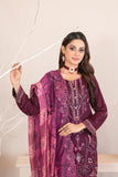 ORAIBIA SLUB EMBROIDERED 3 PIECE SUIT D1045