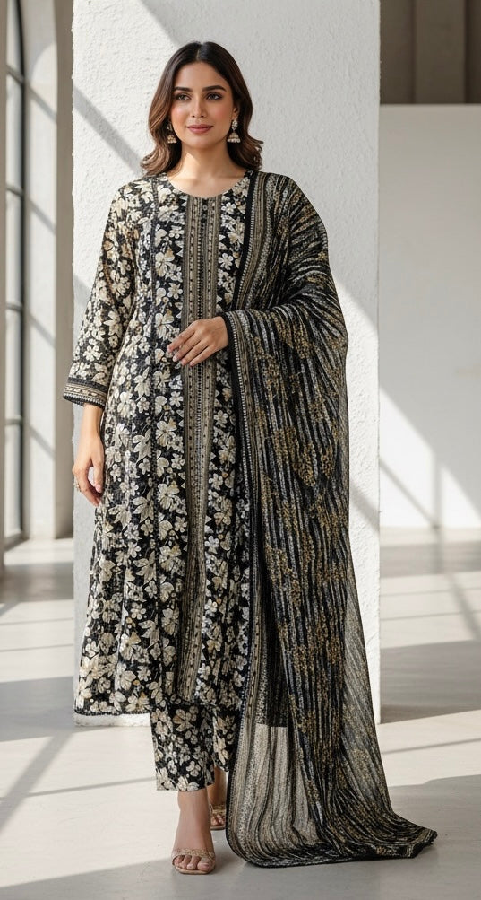 BS06 - BIN SAEED LAWN PRINT 3 PIECE SUIT