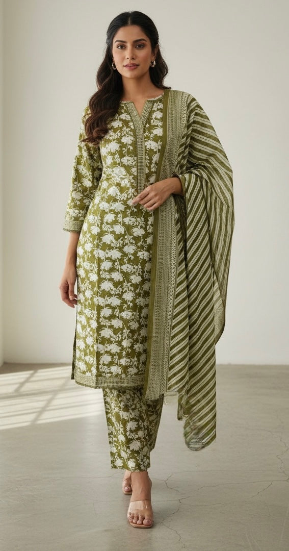 BN01 - LAWN PRINT 3 PIECE SUIT