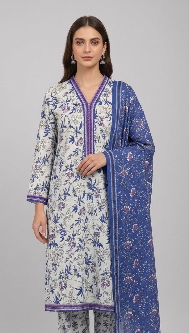 BN05 - LAWN PRINT 3 PIECE SUIT