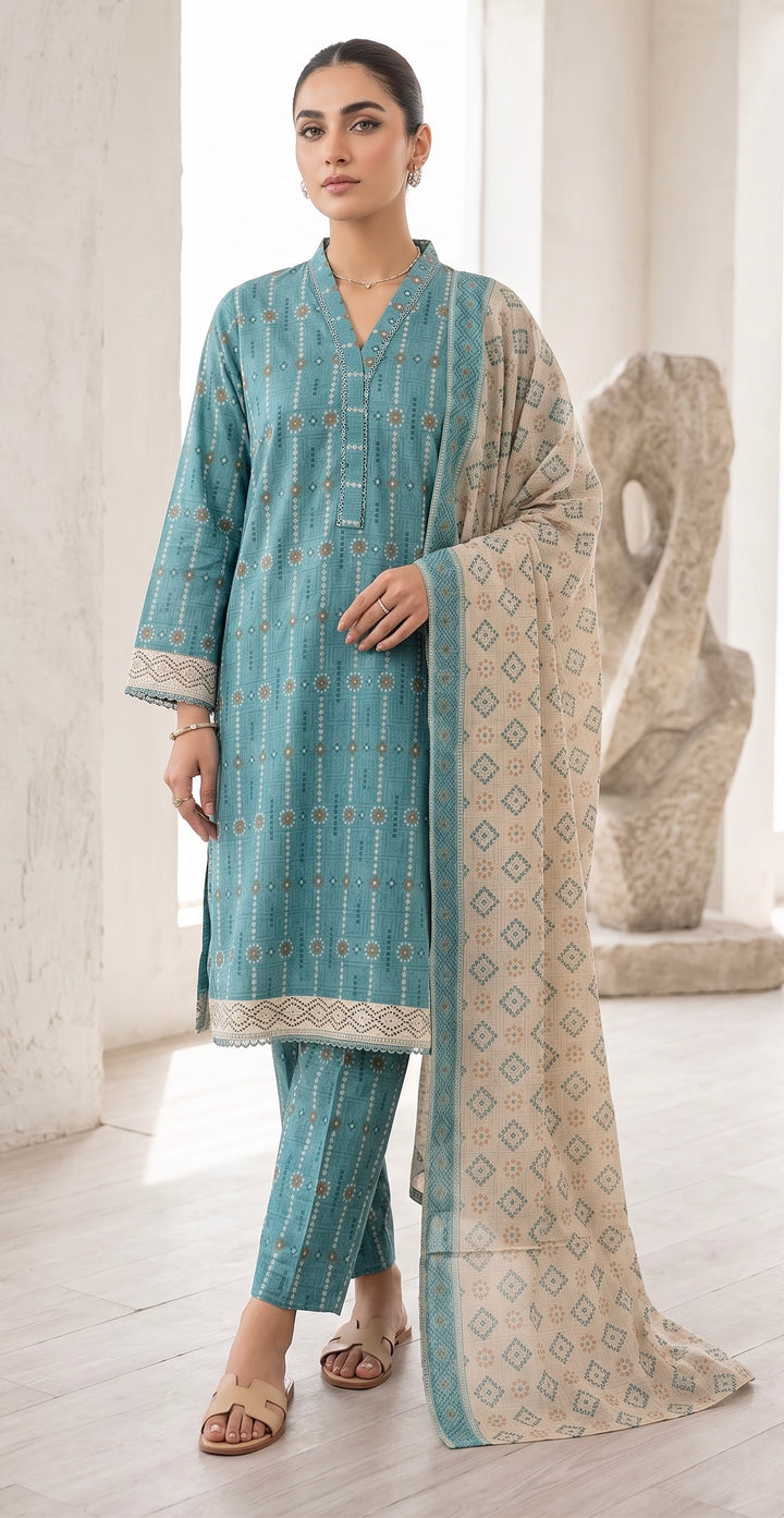 BN06 - LAWN PRINT 3 PIECE SUIT