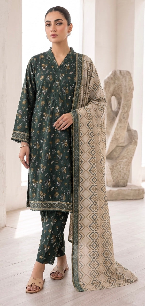 BN07 - LAWN PRINT 3 PIECE SUIT