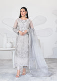 D-3655- GELAREH EMBROIDERED ORGANZA 3 PIECE SUIT