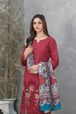 D-1162 - Dimah EMBROIDERED SCHIFFLI ZARI KHADDAR 3 PIECE SUIT