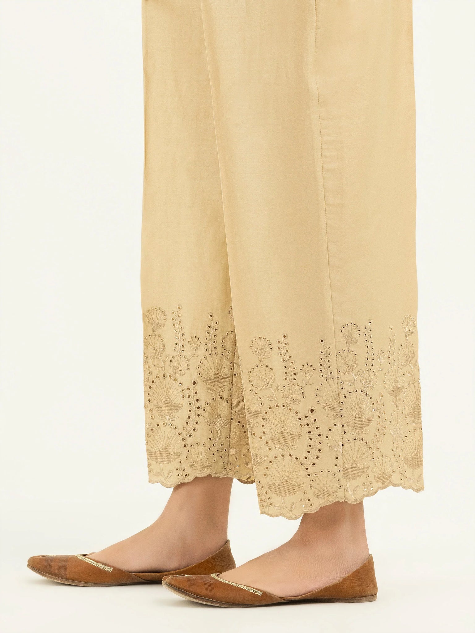 Buy Plain White Trouser for Women | Cotton Cambric – Silayi Pret