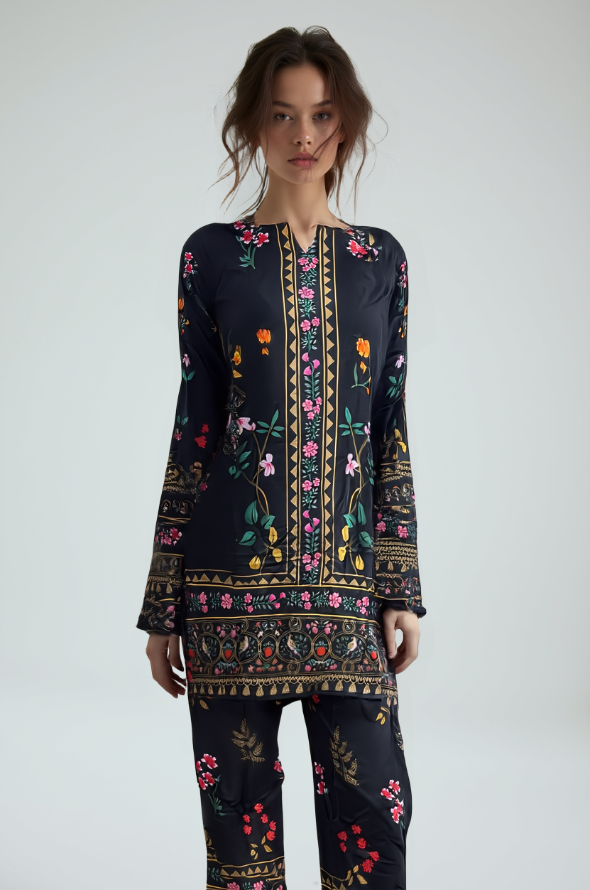 SC06- LINEN PRINT CO-ORD 2 PIECE SUIT