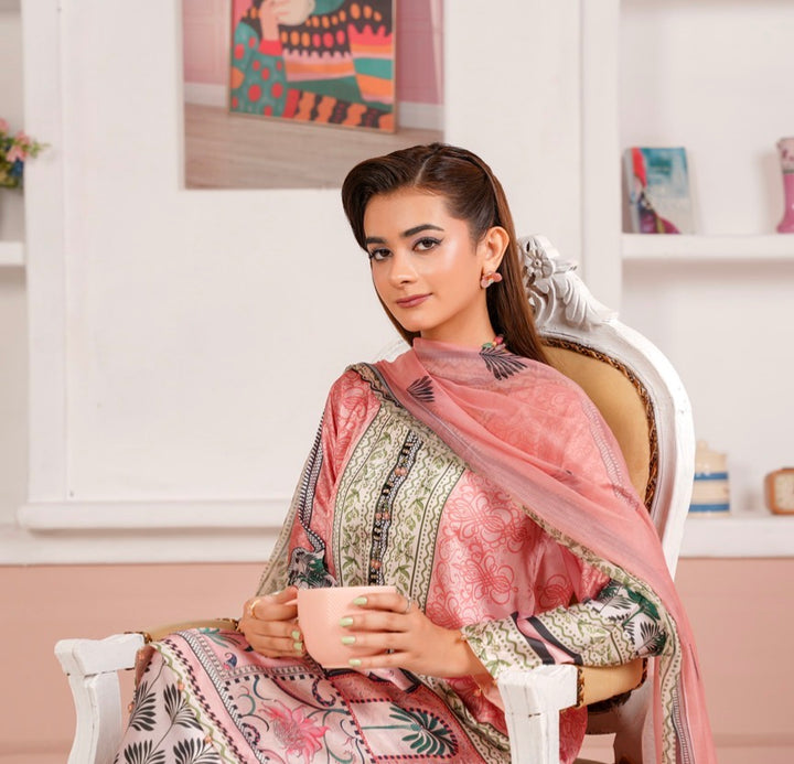 NSH01 - Elegant Silk 3-Piece co-ord Pakistani Suit