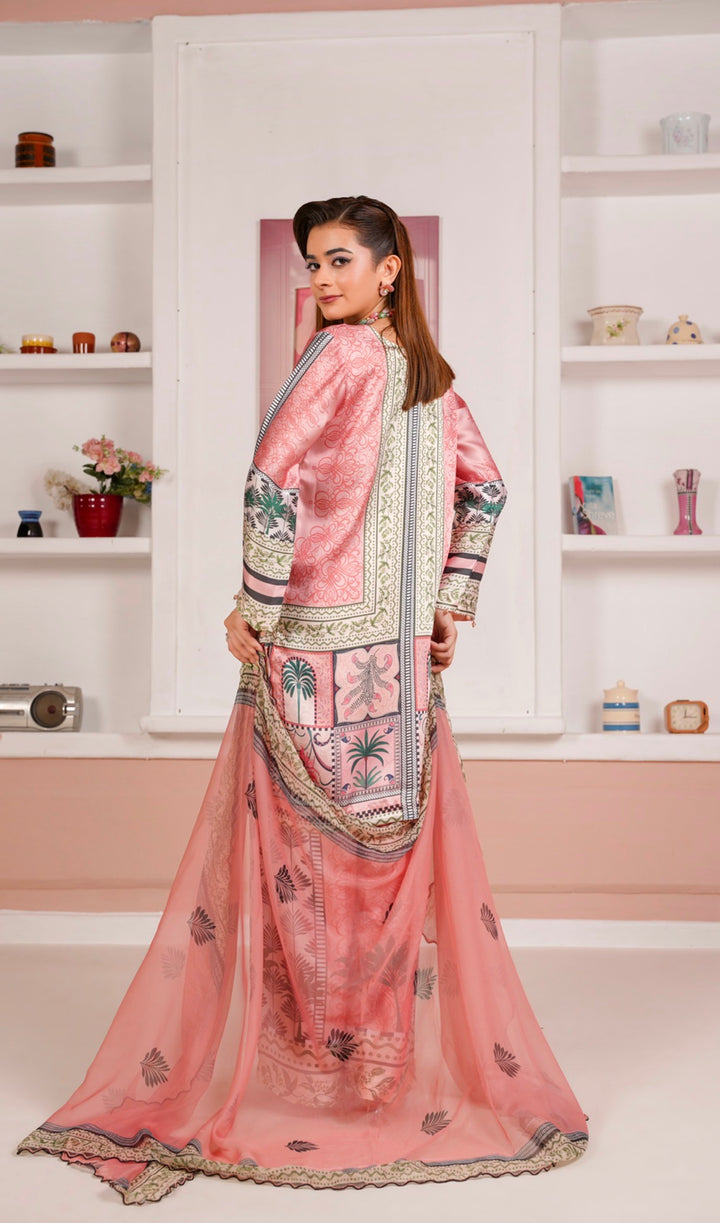 NSH01 - Elegant Silk 3-Piece co-ord Pakistani Suit