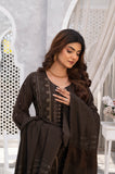 BROWN NOOR JAHAN EMBROIDERED PEACHLEATHER 3 PIECE SUIT NJ04